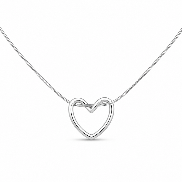 Hollow Heart Pendant Necklace