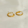 Golden spiral hug earrings