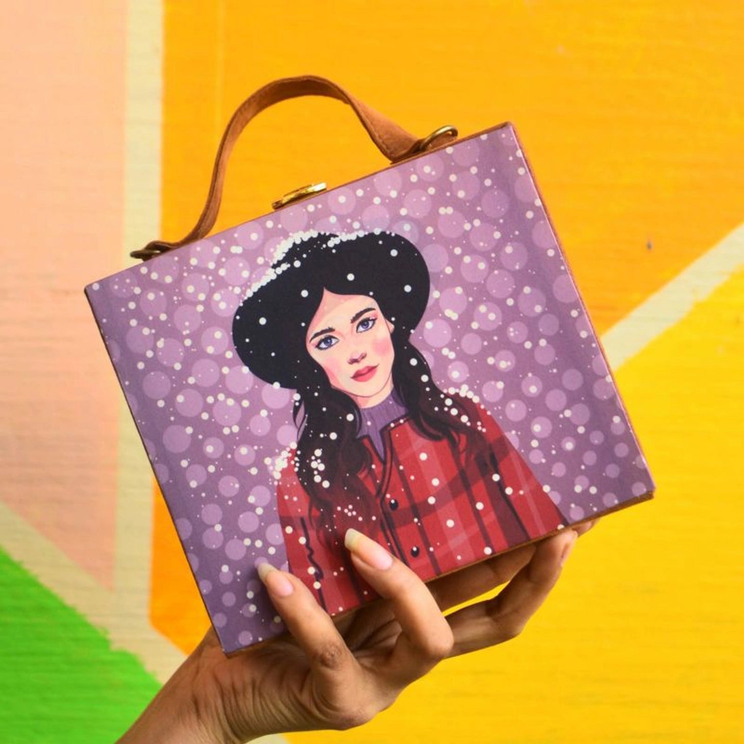 Snow Girl Suitcase Style Clutch