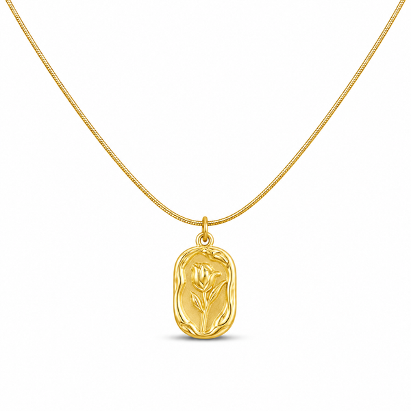 Rose Stamp Necklace