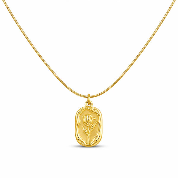 Rose Stamp Necklace