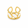 Oval Decore Layer Cuff Ring