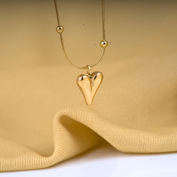 Golden Heart Lock Necklace
