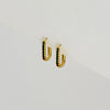 Green bar glam earrings
