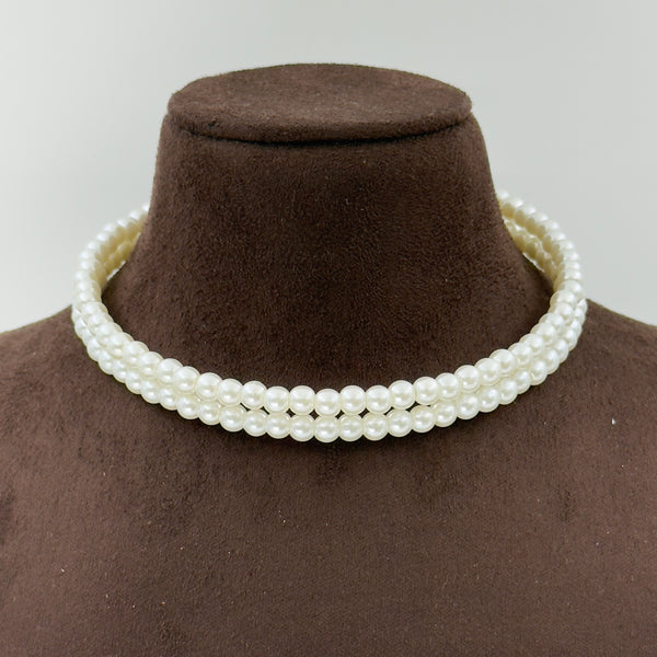 Double layer Pearl Choker
