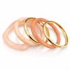 Smoky Elegance Resin Bangle Set
