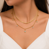 Evil eye Layersnake Chain Necklace