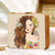 Curly Hair Girl Wooden Clutch