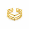 V Shape triple Layer Ring