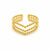 V Shape triple Layer Ring