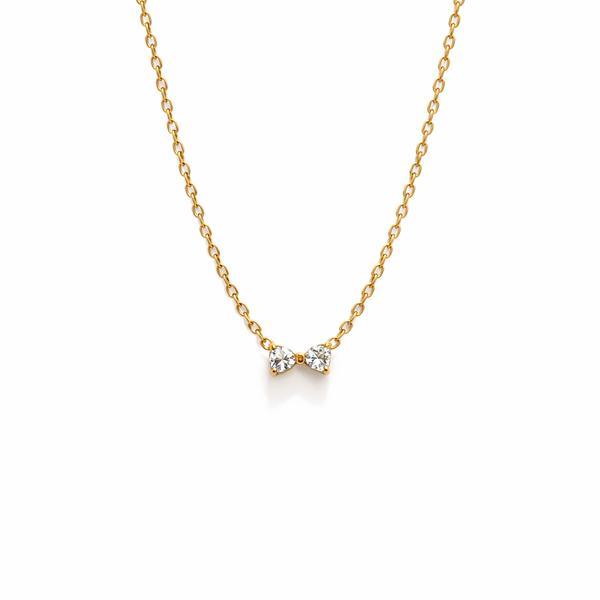 Crystal bow necklace