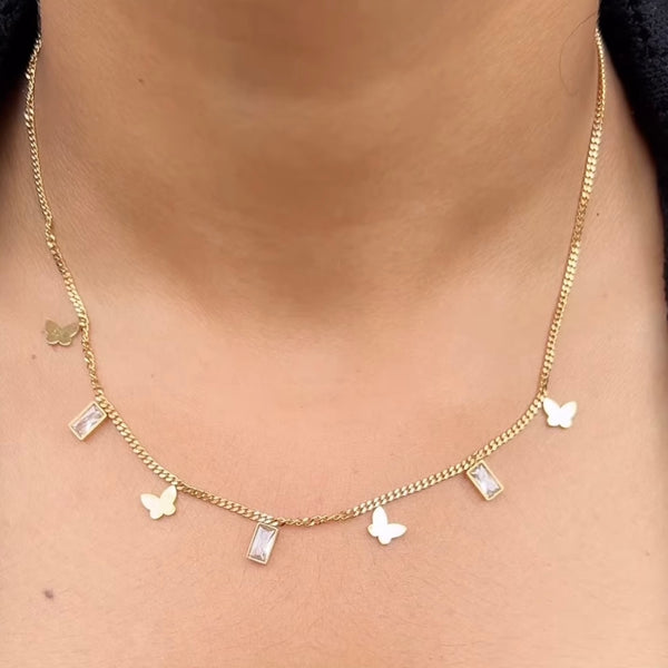 Butterfly Emerald Tanmaniya Necklace