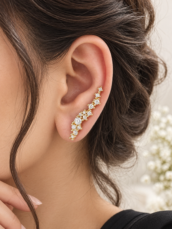 Crystal Cascade Ear Cuff