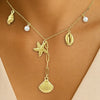 Hanging Shell Beach Charm Necklace