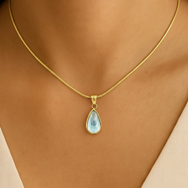 Water Drop Clear Pendant Necklace