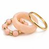 Blush Aura Resin Bangle Set