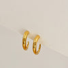 Curbs bold gold hoops earring