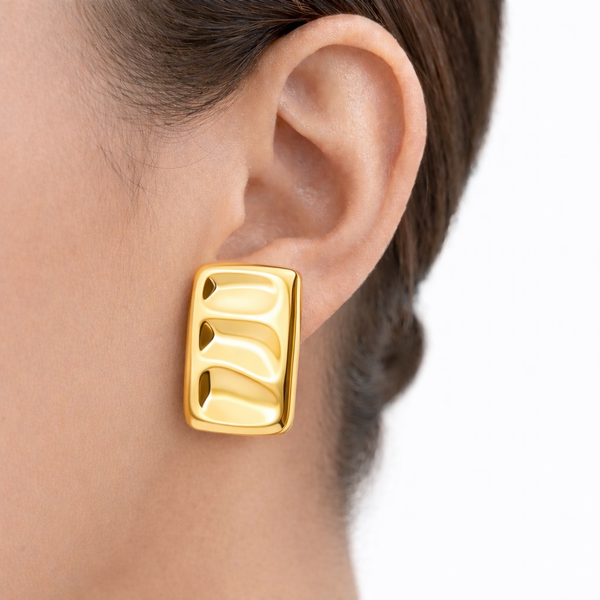 Rectangle Staple Earrings
