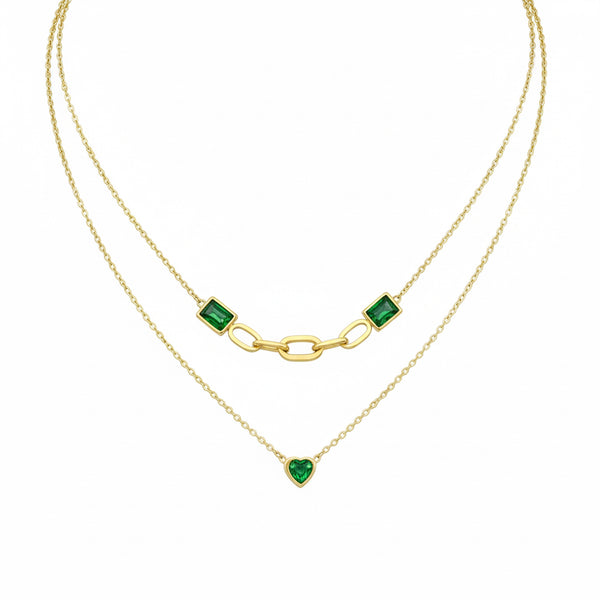 Heart Square LayerNecklace