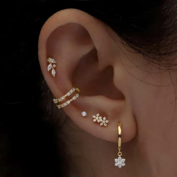 Starlit Bloom Mismatch Earring Set
