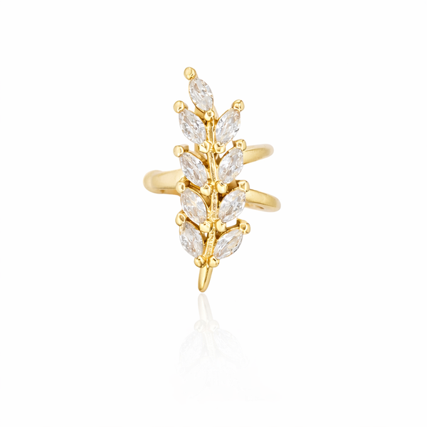 Leaf Double line Ear Cuff