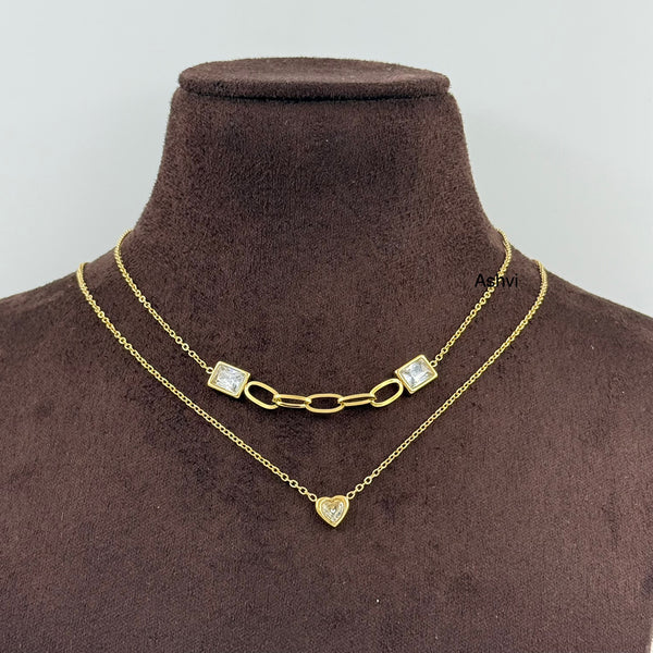 Heart Square LayerNecklace