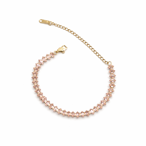 Leaf-Cut Panna Tennis Bracelet