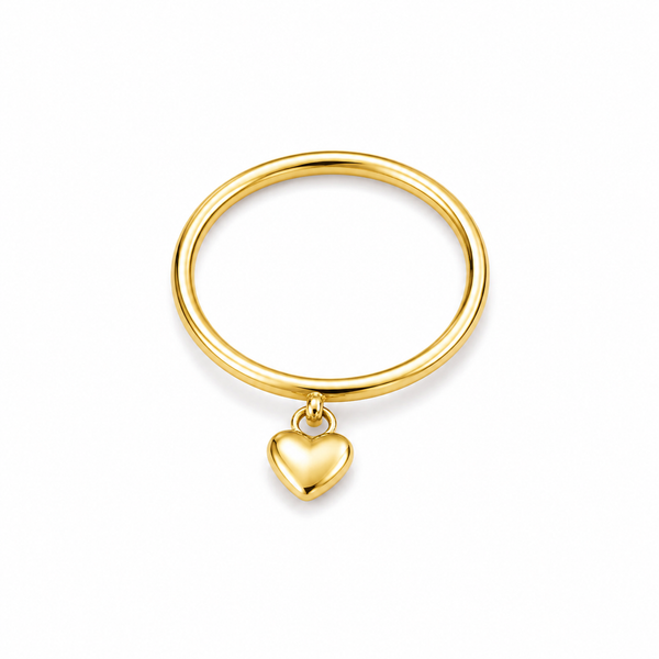 Dangling heart Ring