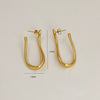 Golden halo ovals earrings
