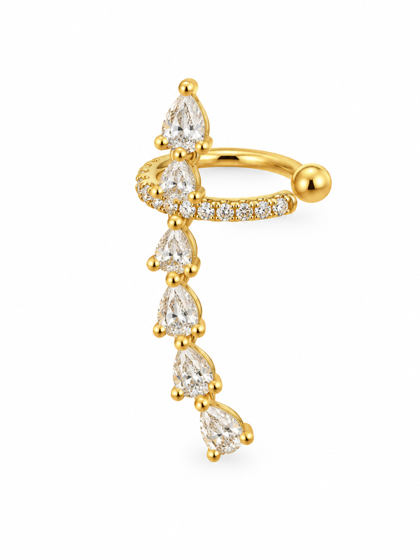 Crystal Cross Ear Cuff