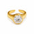 Cubic zirconia Decor Cuff Ring