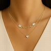 Heart Square LayerNecklace