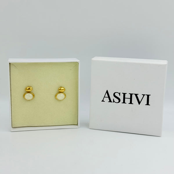 Dangling Moonstone Earrings