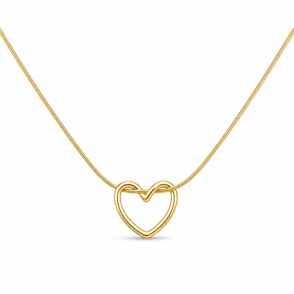 Hollow Heart Pendant Necklace
