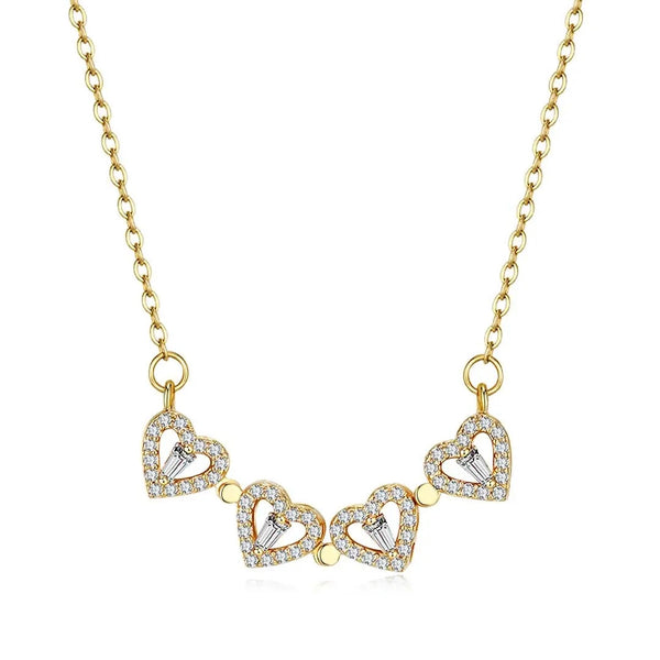 Two in one Heart Clover Necklace