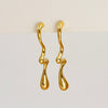 Wavy gild hoops earrings