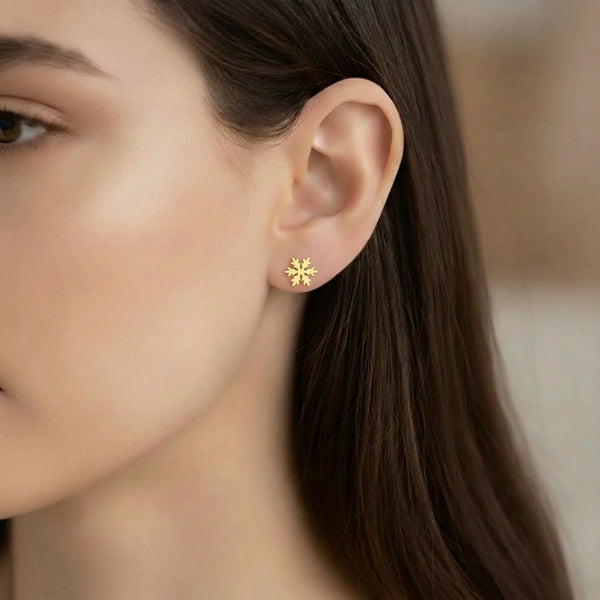 Golden frost bites earrings