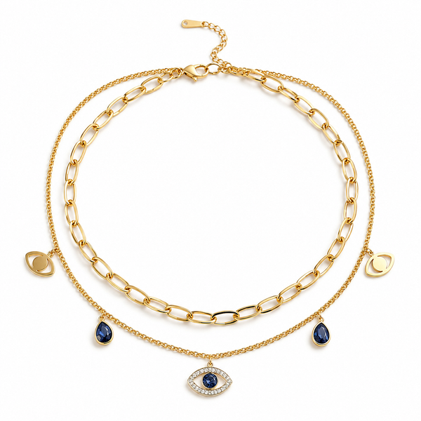Evil Eye Layered Necklace