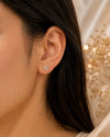 Floral ball back Earrings