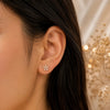 Floral ball back Stud