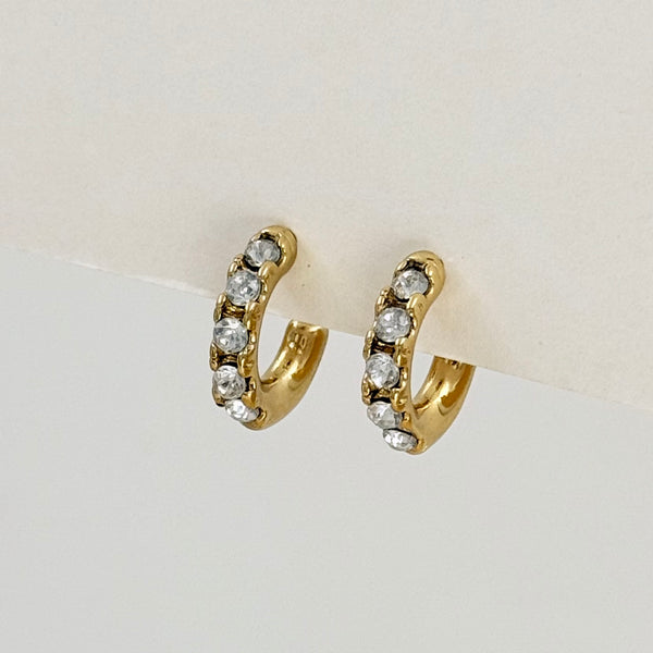 Mini glam hoops earrings