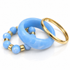 Blush Aura Resin Bangle Set