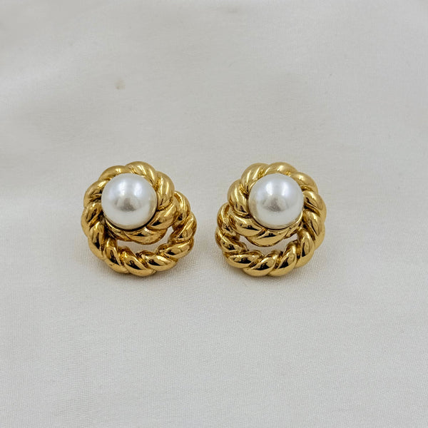 Twist Pearl Studs