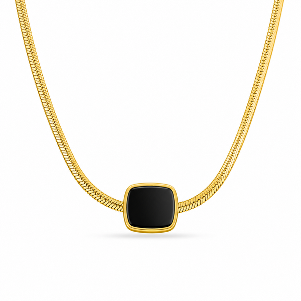 Black Coin Snake Chain Necklace