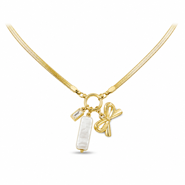 Bow Multi Charms Necklace