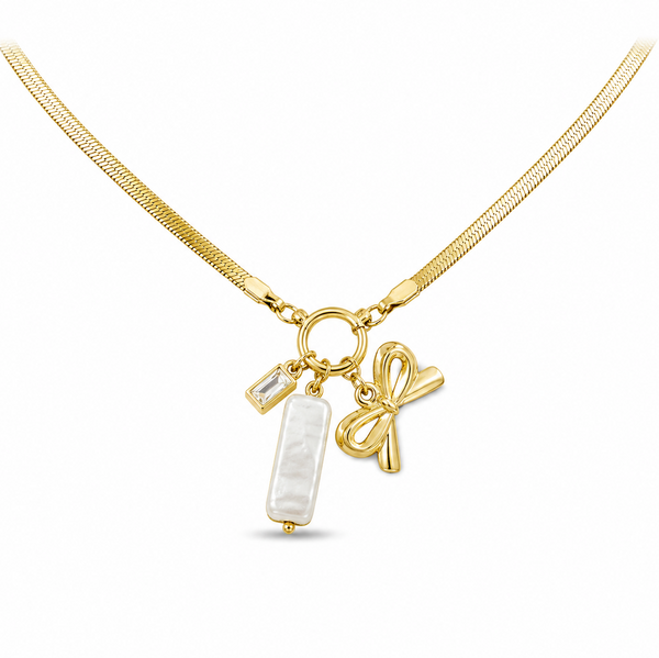 Bow Multi Charms Necklace