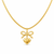 Bow heart Snake Chain Necklace
