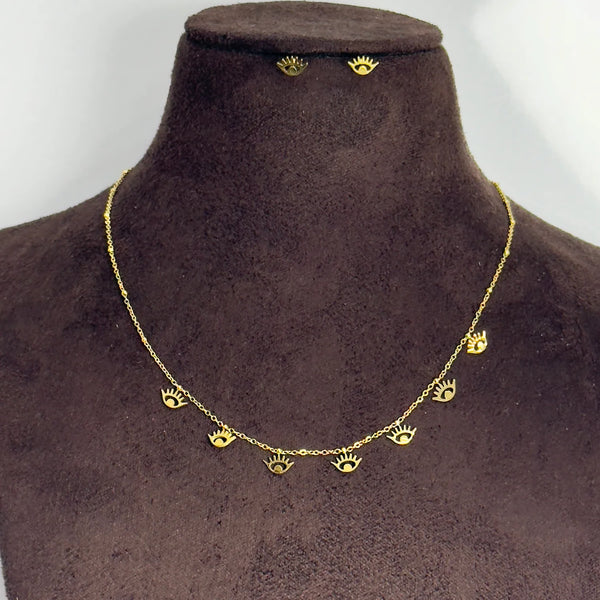 Evil eye Necklace Set