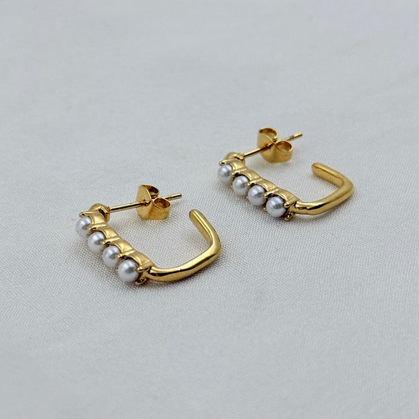 Pearl Luxe Hoops