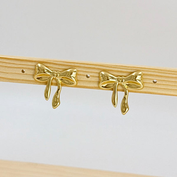 Glam bow bloom earrings